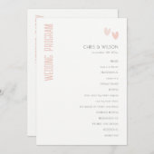 Minimaal paasachtig roze truitprogramma kaart (Voorkant / Achterkant)