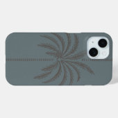 Minimaal palmboompatroon blauw grijs tropisch Case-Mate iPhone case (Achterkant (horizontaal))