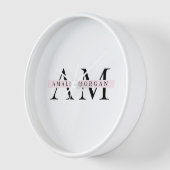 Minimaal pastelroze Initiaal & gepersonaliseerd (Hoek)