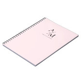 Minimaal pastelroze Initiaal & gepersonaliseerd Notitieboek (Linkerzijde)