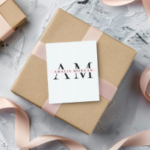 Minimaal pastelroze Initiaal & gepersonaliseerde S