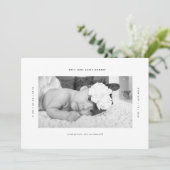 Minimaal perfecte aangepaste Baby-aankondiging Kaart (Staand voorkant)