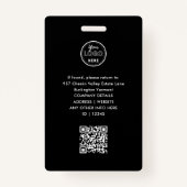 Minimaal personeel van Black Professional Photo Badge (Achterkant)