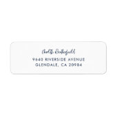 Minimaal persoonlijk terugzendadres script etiket (Voorkant)