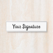 Minimaal Persoonlijke Handtekening Naam Script Let Deurbordje (Voorkant)