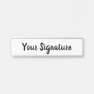 Minimaal Persoonlijke Handtekening Naam Script Let Deurbordje