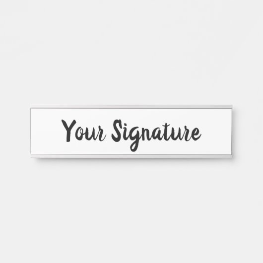 Minimaal Persoonlijke Handtekening Naam Script Let Deurbordje (Voorkant)