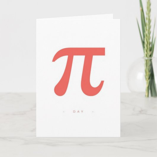 Minimaal Pi-dagsymboolontwerp – Modern wiskundig g Kaart (Voorkant)