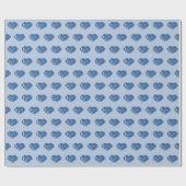 Minimaal Pixel Hartpatroon Cadeaupapier (Vlak)