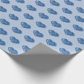 Minimaal Pixel Hartpatroon Cadeaupapier (Hoek)