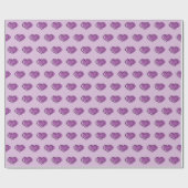 Minimaal Pixel Hartpatroon Cadeaupapier (Vlak)
