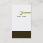 Minimaal Plumber Handyman Construction Mechanic Visitekaartje (Achterkant)