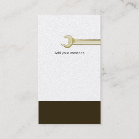 Minimaal Plumber Handyman Construction Mechanic Visitekaartje (Achterkant)