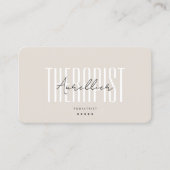 Minimaal Podiatrist Voettherapeut Beige Sand Visitekaartje (Voorkant)