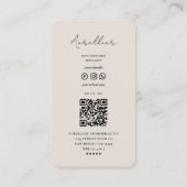 Minimaal Podiatrist Voettherapeut Beige Sand Visitekaartje (Achterkant)