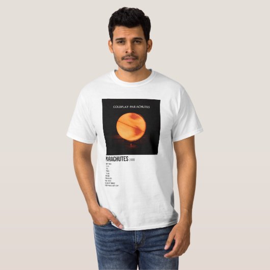 minimaal poster van de albumparachutes t-shirt (Voorkant volledig)