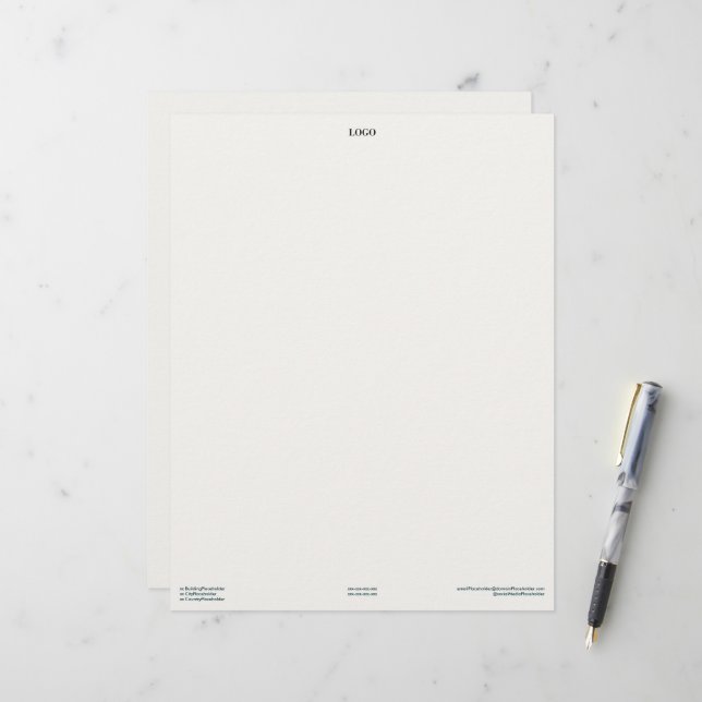 Minimaal Premium Briefhoofd Ontwerp (Voorkant / Achterkant in situ)