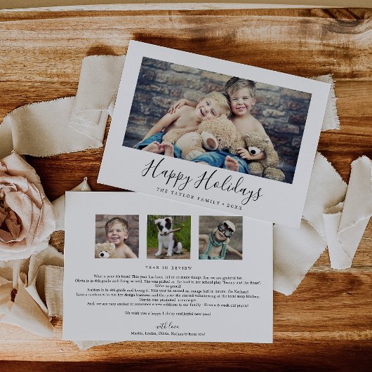 Minimaal Prettige feestdagen jaar in het Review la Feestdagenkaart