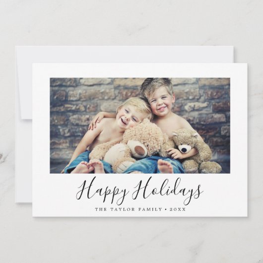 Minimaal Prettige feestdagen jaar in het Review la Feestdagenkaart (Voorkant)