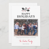 Minimaal Prettige feestdagen Kerstmis Feestdagenkaart (Voorkant / Achterkant)