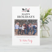 Minimaal Prettige feestdagen Kerstmis Feestdagenkaart (Staand voorkant)