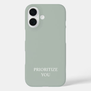 Minimaal Prioriteren Je Citaat As Kleur iPhone 16 Hoesje