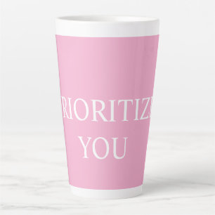 Minimaal Prioriteren Jij Citaat Stof Rose Roze Latte Mok