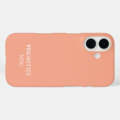 Minimaal Prioriteren Jij Citaat Warme Blos Perzik Case-Mate iPhone Case (Achterkant (horizontaal))