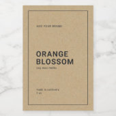 Minimaal productetiket voor dunne grijze kraft wijn etiket (Enkel label)