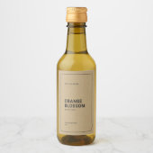 Minimaal productetiket voor dunne grijze kraft wijn etiket (Voorkant)