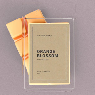 Minimaal productetiket voor dunne grijze kraft wijn etiket