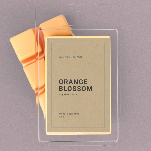 Minimaal productetiket voor dunne grijze kraft wijn etiket