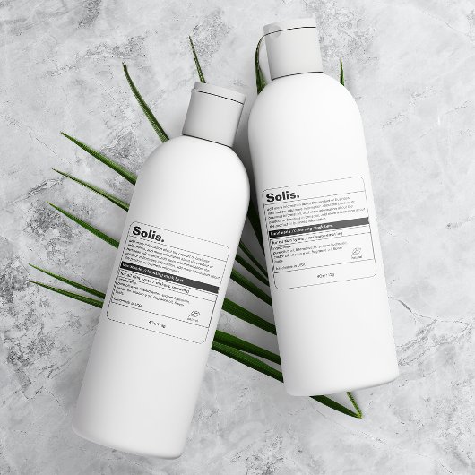 Minimaal productlabel vierkante sticker