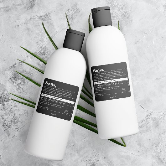 Minimaal productlabel vierkante sticker