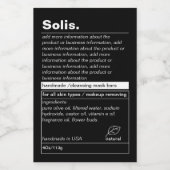 Minimaal productlabel voedselcontainer etiket (Enkel label)