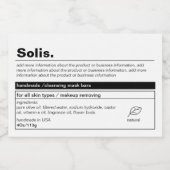 Minimaal productlabel voedselcontainer etiket (Enkel label)