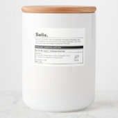 Minimaal productlabel voedselcontainer etiket (Voorkant)