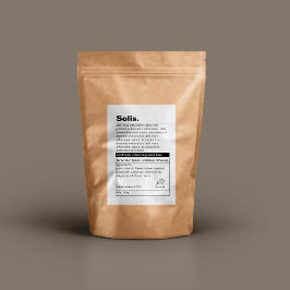 Minimaal productlabel voedselcontainer etiket