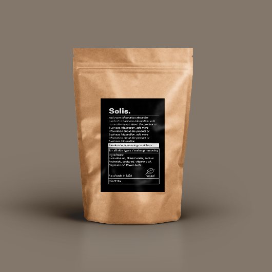 Minimaal productlabel voedselcontainer etiket