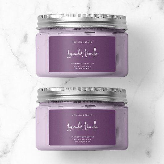 Minimaal productlabel voor bewerkbare kleuren etiket