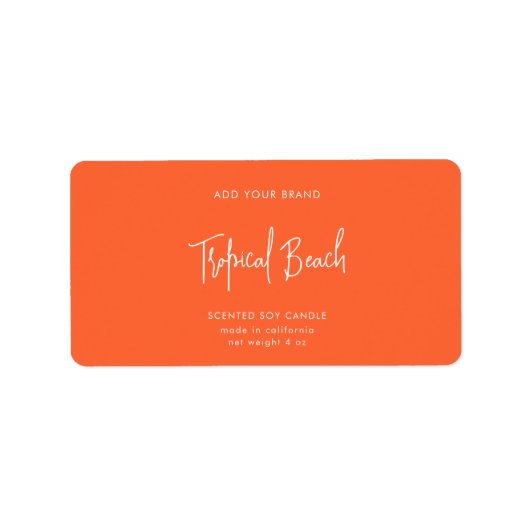 Minimaal productlabel voor bewerkbare kleuren etiket (Voorkant)