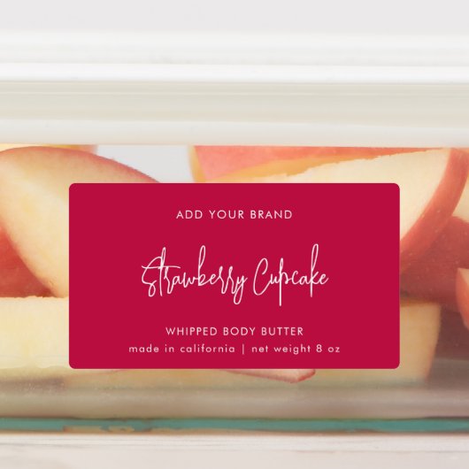 Minimaal productlabel voor bewerkbare kleuren labels (Aangebracht)