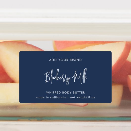 Minimaal productlabel voor bewerkbare kleuren labels (Aangebracht)