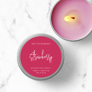 Minimaal productlabel voor bewerkbare kleuren ronde sticker