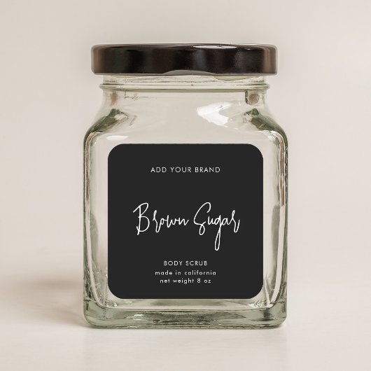 Minimaal productlabel voor bewerkbare kleuren vierkante sticker