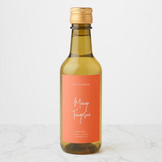Minimaal productlabel voor bewerkbare kleuren wijn etiket (Voorkant)