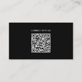 Minimaal professioneel aangepast logo QR-code zwar Visitekaartje (Achterkant)
