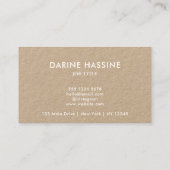 Minimaal Professioneel Bedrijf Logo Rustiek Neutra Visitekaartje (Achterkant)