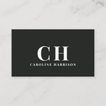 Minimaal Professioneel Eenvoudig Monogram Zwart