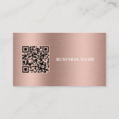 Minimaal professioneel geborsteld metalen Blush Qr Visitekaartje (Achterkant)